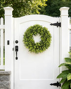 24in Boxwood Wreath for Front Door,Green Wreaths,Greenery Summer Wreath for All Season,Farmhouse, Outdoor, Porch, Garden, Wedding Decor - Image 2