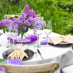 Patelai Set of 36 White Flower Napkin Rings Bulk Gold Napkin Ring Holders - Image 4