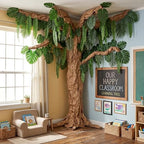 Suncalla 111 Pcs Classroom Tree Bulletin Board Decor, DIY 3D Hawaiian Tree - Image 4