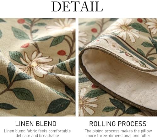 ISAENNE Designer Vintage Linen Table Runner,71"x12"-Brune - Image 5