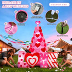 Spinosaurus 8FT Valentine Inflatables Outdoor Decorations,Inflatable Heart Tree with Light Valentines Day Blow Up Love Decor for Outside Yard - Image 5