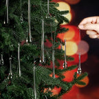 44 Pcs Clear Glass Teardrop Christmas Ornaments,4 Medium Size - Image 4