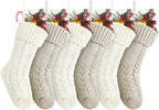 Fesciory 18 Inch Christmas Stockings, 6 Pack Large Cable Knit Xmas Decor by Fesciory