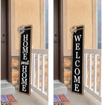 Front Porch Welcome 2in1 Standing Sign 45"X9" Wood Black - Image 4