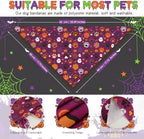 Abbylike 50 Pcs Halloween Dog Bandanas Bulk Cute Dog Paw Prints Pattern - Image 3
