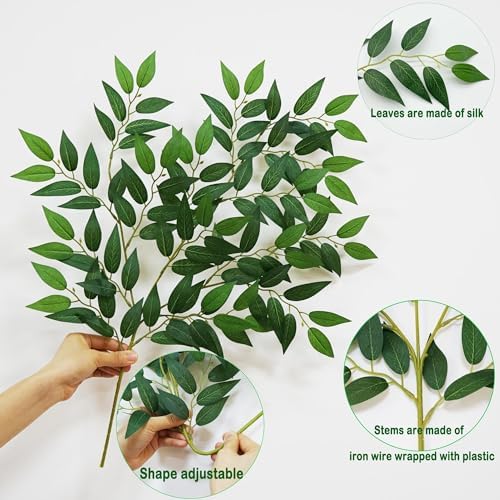 130pcs Italian Ruscus Greenery Stems 68cm Artificial Smilax Greenery Branch - Image 4