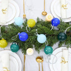 FoldTier 9pcs 3" Colorful Glass Ball Christmas Tree Ornament, Cool Color - Image 4