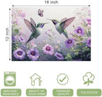 Hummingbird Spring Placemats Set of 6, 12x18 Inch Summer Bird Table Place Mat Floral Flower Washable Non-Slip Heat Resistant Fabric Placement Mats for Dining Kitchen Indoor Outdoor Decor - Image 4