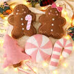 Geelin 5 Pcs Christmas Throw Pillows Gingerbread Xmas Tree Snowflake Candy by Geelin