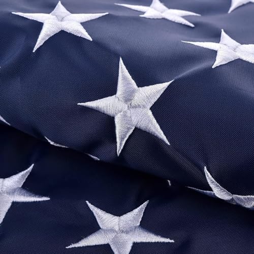 Large American Flag 12x18 FT, US Flag USA High Wind with Embroidered Stars, Sewn Stripes, Brass Grommets, Durable Outdoor Outside - Image 2