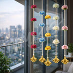 Divyakosh Hanging 6 Pcs -Handmade Floral Hanging with Artificial Flowers for Door Decoration, Temple Deckoration, Balcony/Living Room/Home Decor, Pooja Decorative Items - Image 2