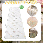 Remagr 4 Pcs 9.8 Ft Wildflower Table Runner Embroidery Floral Table Decor - Image 3