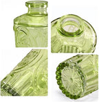 Green Small Bud Vases in Bulk 12, Vintage Embossed Flower Vases for Centerpieces, Boho Glass Vase for Flowers, Decorative Mini Vase for Wedding Decoration Party Baby Shower Home Dining Table - Image 6