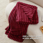 Bedsure Soft Throw Blanket for Couch Decor Gifts Deep Red 50"x70" - Image 5