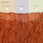 YMHPRIDE 12 Pack Cheesecloth Table Runner 35x70in Terracotta Table Runner - Image 5