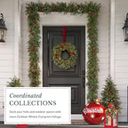Balsam Hill Outdoor Winter Evergreen Christmas Wreath - Timeless Cheer Front Door Wreath with Cedar & Fir Foliage & Battery-Operated LED Clear Lights, 34" - Image 6
