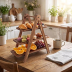 Ipetboom Wood 3 Tier Serving Tray Rectangle, 17x16x8, for Indoor Outdoor - Image 5