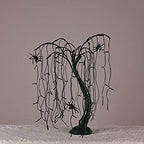 24Inch Halloween Lighted Willow Tree Bonsai Light 80 Purple LED Lights Table Top Lamp Artificial Tree Desk Decor with 4 Spiders Adapter Plug in/Battery Powered for Christmas Nativity Decoration - Image 6