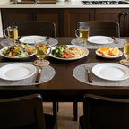 homing Heat Resistant Oval Placemats Set of 8, Light Grey - Image 2