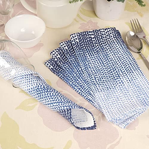 FINGERCRAFT Cloth Napkins Set of 12 Cotton Linen, 20x20 Inch, Blue Ombre - Image 5