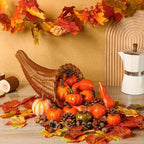Fall Cornucopia Basket Fall Table Centerpieces 13.78'', Classic - Image 4