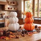 Marsui 2 Set 11.8'' Fall Stacked Pumpkins Decoration - Image 6