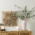 Ceramic Flower Vase, Large Rustic Vase Farmhouse Decorative Tall Vase Floral Pottery Vases for Home Decor Table Living Room Entryway Mantel Bedroom Bathroom Kitchen - 12" D - Image 6