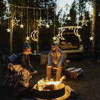 Moon and Stars Decor Curtain Lights, 11.5ft String Lights for Bedroom, Christmas, Ramadan Decor, Indoor LED Fairy Twinkle Light, Battery Operated or USB Plug-in (Warm Yellow + Remote) - Image 6
