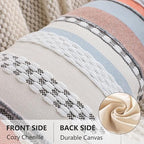 Boho Lumbar Throw Pillow Cover 14x36 Orange Blue - Image 2