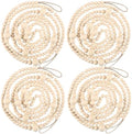 Bucherry 4 Pcs Christmas Wood Bead Garland 28.8 Feet, Natural by Bucherry