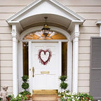 4E's Novelty Valentines Day Wreath - 15" Heart Grapevine Wreath with Red Berries for Valentines Day Indoor Outdoor Decorations - Image 2
