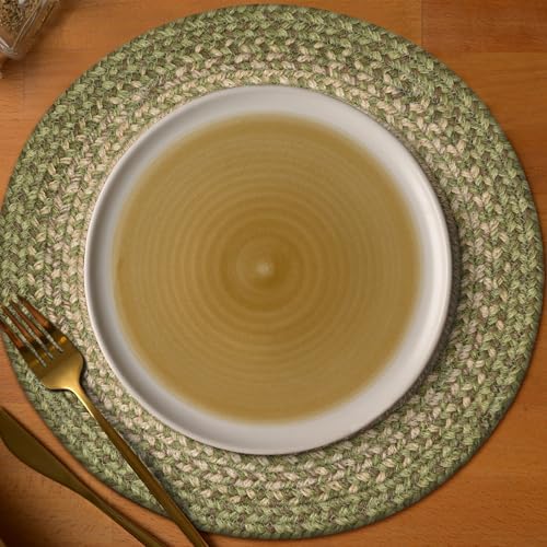 Homespice Grassland Braided Trivets for Rustic Decor, Round 8" Set of 6 by Homespice