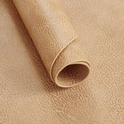 MOSAYT Vinyl Faux Leather Oval Placemats, Set of 6, Camel - Image 6