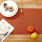 Linen Table Runner 14X72 Inches,100% French Linen Rust Tablerunner,Machine Washable Dining Table Runner for Fall,Wedding,Party,Halloween,Christmas(Rust) - Image 4