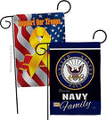 Breeze Decor GP108412-BOAF Navy Proudly Family Americana Military Decorative Vertical Garden Flags Pack, 13"x 18.5", Multi-Color by Breeze+Decor