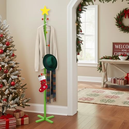 Capoda 71 Inch Christmas Stocking Holder Stand for Floor with 10 Hooks - Image 5