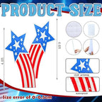 Bucherry 2 Pcs 55" x 30" Patriotic Shooting Stars Cardboard Cutout Stand Ups Life Size Independence Day Theme Party Decoration Backdrop Photo Prop Stand Up for 250th Patriotic Day Party Decor - Image 2