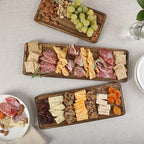 Gibson Home Truss Peak 3 Tier Serving Tray for Party, 18" Acacia Wood Cupcake/Charcuterie/Dessert Farmhouse Tiered Platters with Collapsible Wood Rack - Image 6