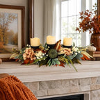 Svndlyn 25 Inch Fall Candle Holder Centerpiece with Colorful Pumpkins - Image 7