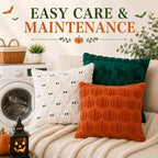 Irenare 6 Pcs Fall Throw Pillow Covers 18x18 Inch, Halloween Thanksgiving - Image 6