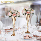 NUPTIO Flower Balls for Wedding Centrepieces - 10 Pcs 9.5in Diameter Artificial Flower Ball Arrangement Bouquet Peachy Pink & Creamy White Fake Rose Flowers Party Centerpieces for Weddings Tables - Image 2