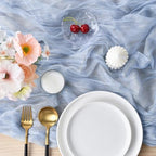 Blue Cheesecloth Table Runner Fall Wedding Birthday Party Decor 10 Pack - Image 6