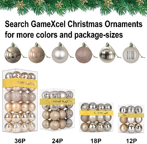 Champagne Gold 8.0" Extra Large Christmas Ornaments - Christmas Tree Decoration Balls Shatterproof Hanging Shiny Balls for Birthday Holiday Wedding Decorations Set of 2pcs - Image 7