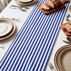 6 Pcs Navy Blue and White Stripe Table Runner, 13 x 72 Inch - Image 5