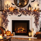 Plum Fall Garland, Fall Decorations for Home,Artificial Autumn Leaf Garland - Image 7