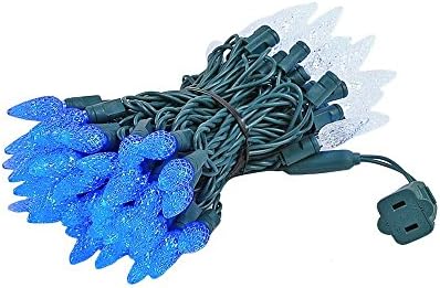 Novelty C6 70 LED Hanukkah & Christmas String Lights, Blue & Pure White - Image 6