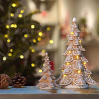 Cynkeyee Gingerbread Christmas Decorations Tree - Christmas Decoration Indoor with Lights Party Decorations Xmas Decor for Women Table Centerpiece 6.5x4.5x10 Inch - Image 5