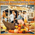 Dandat Thanksgiving Cornucopia Basket, Horn of Plenty Table Decor, 1 Pcs - Image 4