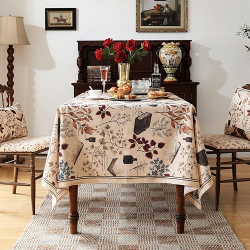 ISAENNE Designer French Rectangular Classic Tablecloth,87"x55" - Image 3