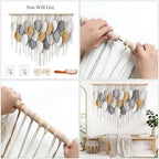 Large Macrame Wall Hanging Boho Woven Tapestry Chic Modern Home Decorations - Image 7